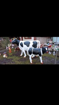 Krowa z cielątkiem figury ogrodowe