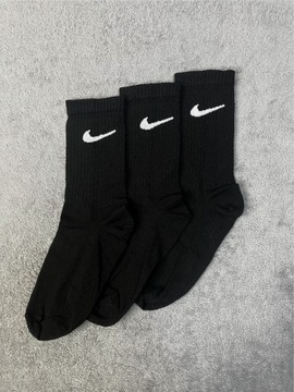 Skarpety Nike długie czarne klasyczne