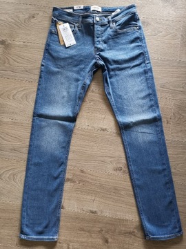 Spodnie jeans dżins męskie nowe Jack Jones niebieskie slim fit 32/34