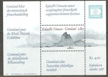 Znaczki Bl.2 Grenlandia 1987