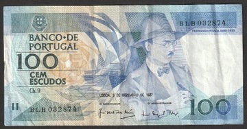 Portugalia 100 escudos 1987 - Pessoa