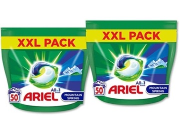 ariel 100 sztuk 2x50 kapsułki do prania 