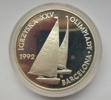 Moneta Igrzyska XXV Olimpiady Barcelona Żaglówki 