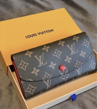 Portfel damski Louis Vuitton Emilie Monogram czerwony