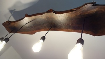 Lampa, Modern loft, sufitowa drewniana wisząca 