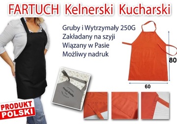 Fartuch Gastronomiczny 250G Bawełna CZARNY