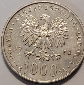 1000 złotych,1982 Papież Jan Paweł II,SREBRO (265)