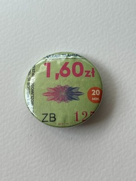 Button przypinka handmade bilet autobusowy unikat 