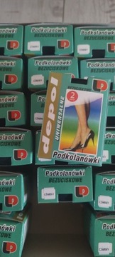 Depol podkolanówki bezuciskowe czarne 2 pary