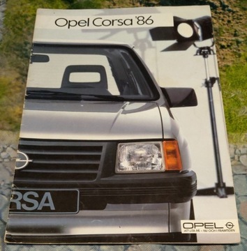 Opel Corsa  1986 r. Prospekt .