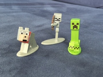 Minecraft metalowe figurki 3szt