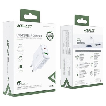Acefast ładowarka USB-C, 20W, PPS, PD, QC 3.0, AFC