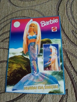 Barbie naklejka pocztówka 1993 rok