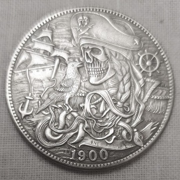 1 Dolar USA ,Morgan Dolar,1900,Hobo Nickel ,KOPIA 