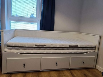 Łóżko Ikea Hemnes + 2 materace Malvik! Jak nowe!
