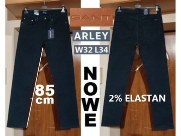spodnie GANT ARLEY W32 L34 pas 83 84 85 86 87 NOWE