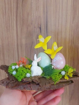 Stroik dekoracja, królik,  Wielkanoc, pisanka