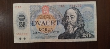 20 koron czechosłowackich 1988