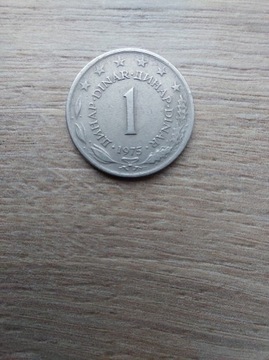 Jugosławia 1 dinar 1975 stan III