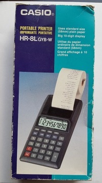 Kalkulator Drukujący CASIO HR-8L GYB-W