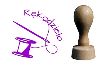 Pieczątka Stempel R50mm HAND MADE ręcznie robione