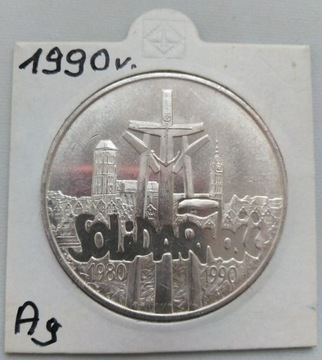 100000 złotych z 1990 roku SOLIDARNOŚĆ