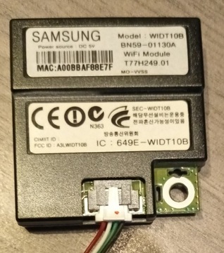 Moduł WiFi WIDT10B Samsung UE46D6750WS