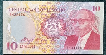 Lesotho 10 maloti 1990 rok stan unc