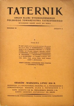 Taternik. Rocznik XX. Nr 6. Lipiec 1936. 