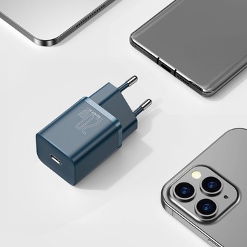 szybka ładowarka do telefonu USB-C 20W PD niebiesk