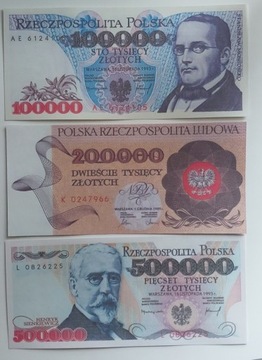 Banknoty  zestaw 3szt. kopie