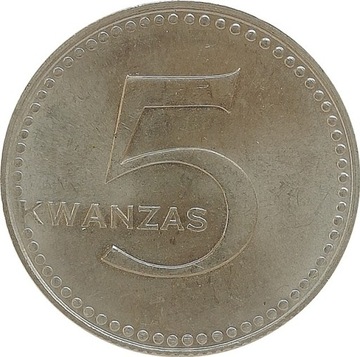 Angola 5 kwanzas 1977, KM#85