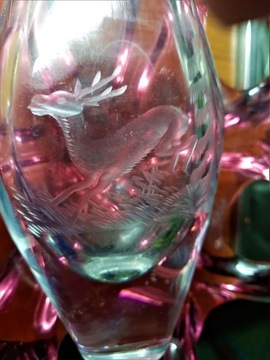 szkło artystyczne  wazon wys.20cm