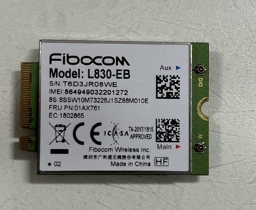 Modem LTE fibocom L830-EB ThinkPad Latitude