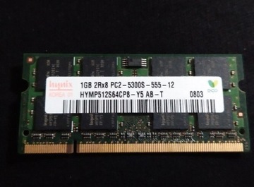Pamięć RAM Hynix 1GB SO-DIMM 5300s