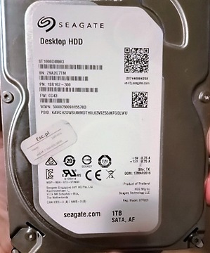 Seagate 1TB / 1000GB 1SATA III Sprawdzony SMART