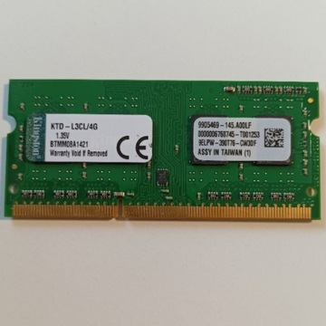 RAM DDR3 SODIMM KTD-L3CL/4G 9905469 - 145.A00LF