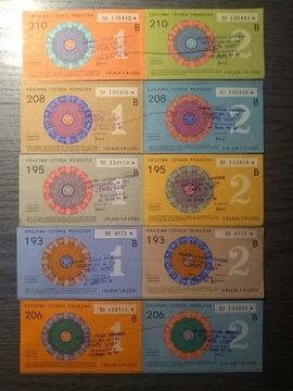 Kupony loteryjne z 1974r. PRL 