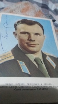 Autograf Jurij Gagarina 