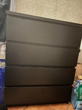 Komoda Ikea MALM czarnobrąz 80x100