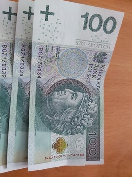 Banknoty kolekcjonerskie 3x100zł