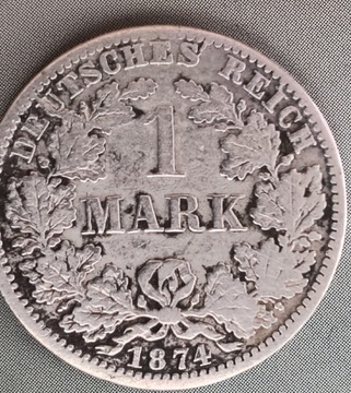 1 marka 1874 A  srebro 