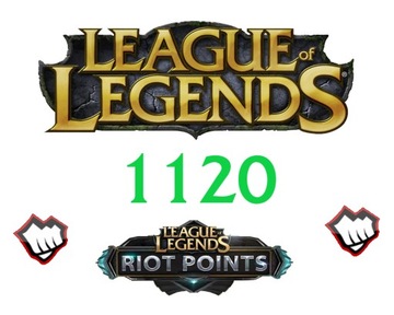 League of Legends 1120 RP Riot Points EU-NE-W