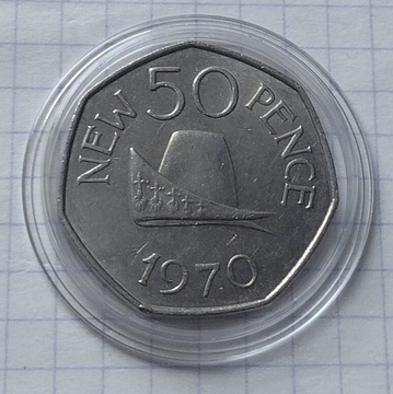 (1192) Guernsey 50 pensów 1970