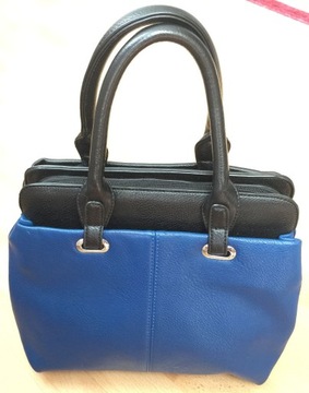 Elegancka torebka niebiesko-czarna
