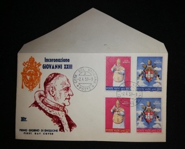 1959 r. Watykan Giovanni XXIII koperta FDC