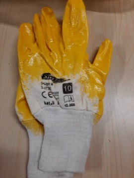 Rękawice bawełniane pokryte nitrylem 10
