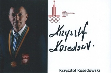 Krzysztof KOSEDOWSKI oryginalny autograf IO 1980