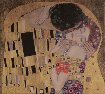 GUSTAW KLIMT POCALUNEK blejtram reprodukcja artwg