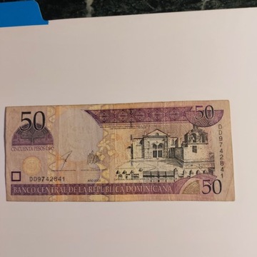 Banknot 50 peso Dominikana ( A.Południowa )